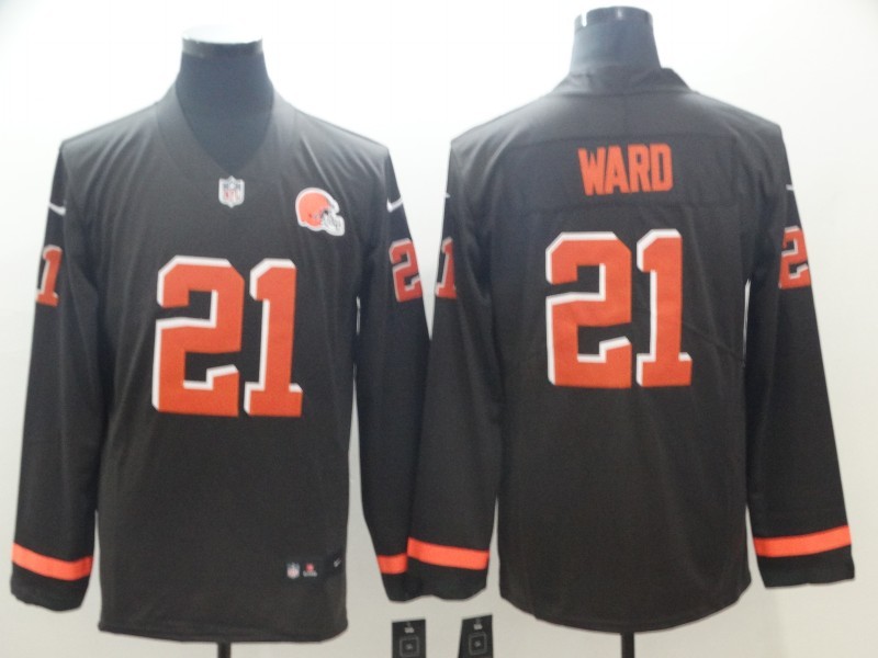 Men's Cleveland Browns Denzel Ward #21 White Jersey